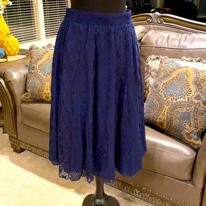 Navy Lace Skirt